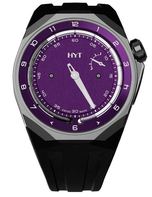 Review Replica HYT T1 Titanium Purple Millesime Edition H03344-A watch